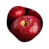 Rood - Appels - Fruit Wandcirkel Organisch Aluminium middel -3d