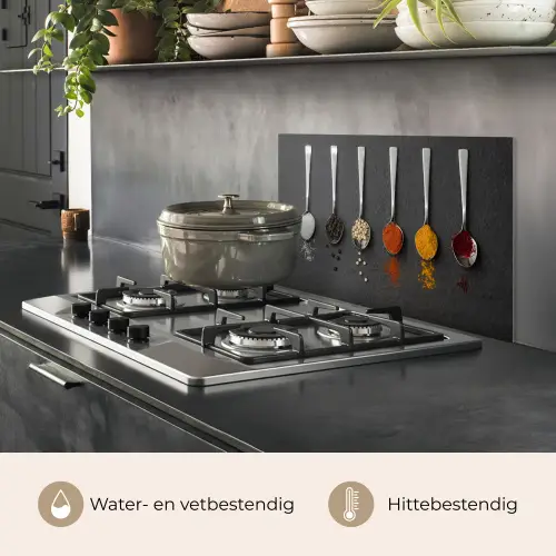 Specerijen - Lepels - Tafel - Rustiek - Kruiden keuken achterwand spatscherm klein -usp_NL
