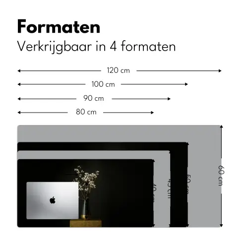 Bloembollen - Wit - Vaas - Minimalistisch Muismat XXL klein -sfeer5