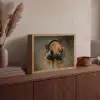 Koptelefoon - Bruin - Verf - Vintage Light Box met batterij (Wandlamp) middel -sfeer2