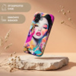 Vrouw - Portret - Abstract - Paars Toughcase MagSafe Apple iPhone 17 klein -USP_RandenV_DE