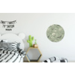 Klassiek - Botanisch - Groen Wandcirkel aluminium klein 190 -kinderkamer
