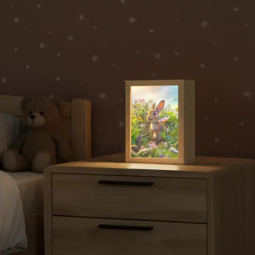 Konijn - Dieren - Natuur Light Box met kabel klein -sfeer1_kind