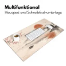 Bergtop - Meer - Bloesem Muismat XXL klein -ysfeer4_duits