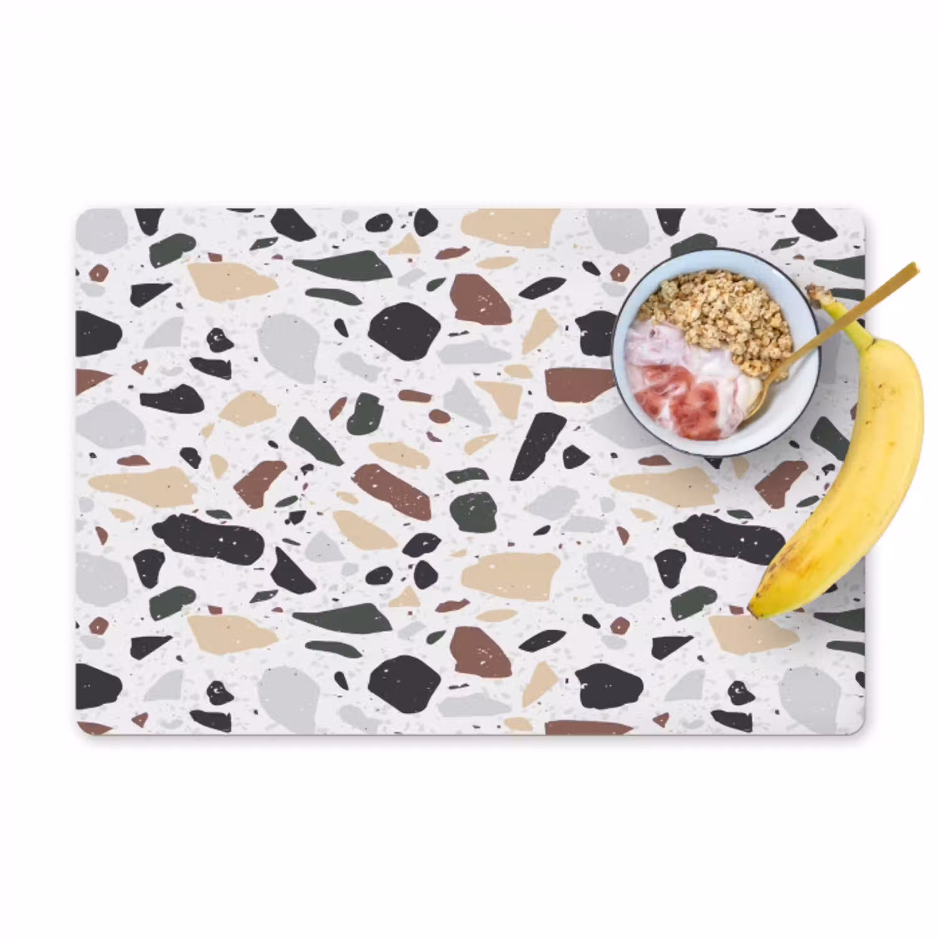 Terrazzo -  Patroon - Kleurrijk - Klei Placemat vinyl groot 368 -zzzproduct_Kitchenyeah-website