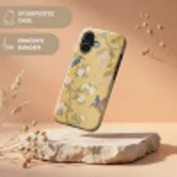 IJsvogels - Bloesem - Geel Toughcase MagSafe Apple iPhone 17 klein -USP_RandenV_DE