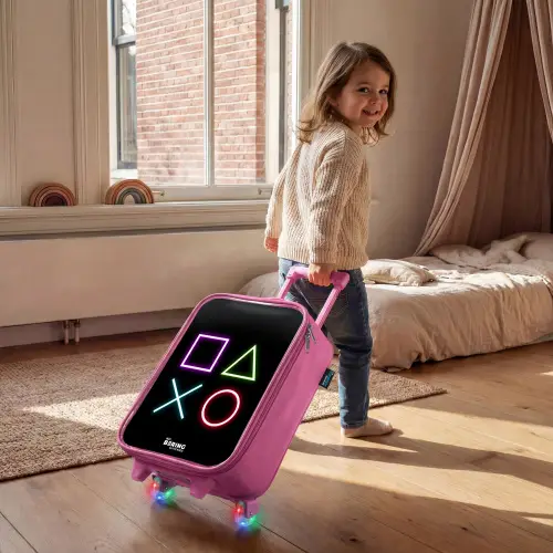 Neonverlicthe symbolen Kinderkoffer - Roze klein -sfeer1