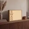 Swag - Bruin - Beige Light Box met batterij (Wandlamp) middel -sfeer2