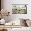 Bloemen - Zomer - Korenbloem - Blauw - Zon - Wolken Wandkleed katoen klein -sfeer1