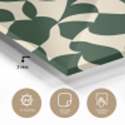 Groen - Organische vlakken - Crème plexiglas 5mm klein 11 -sfeer2