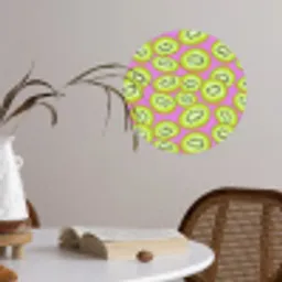 Kiwi - Speels - Groen Wandcirkel behangsticker klein 186 -sfeer3