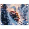 Kersttrein - Sneeuw - Winter - Kerst tuinposter los doek klein -3d