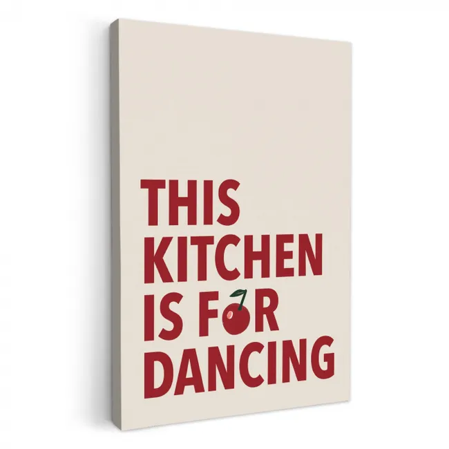 Rood - Quote - Kersen KitchenYeah - Keuken - Canvas klein -3d