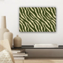 Zebra - Patroon - Groen canvas 2cm klein 34 -sfeer6