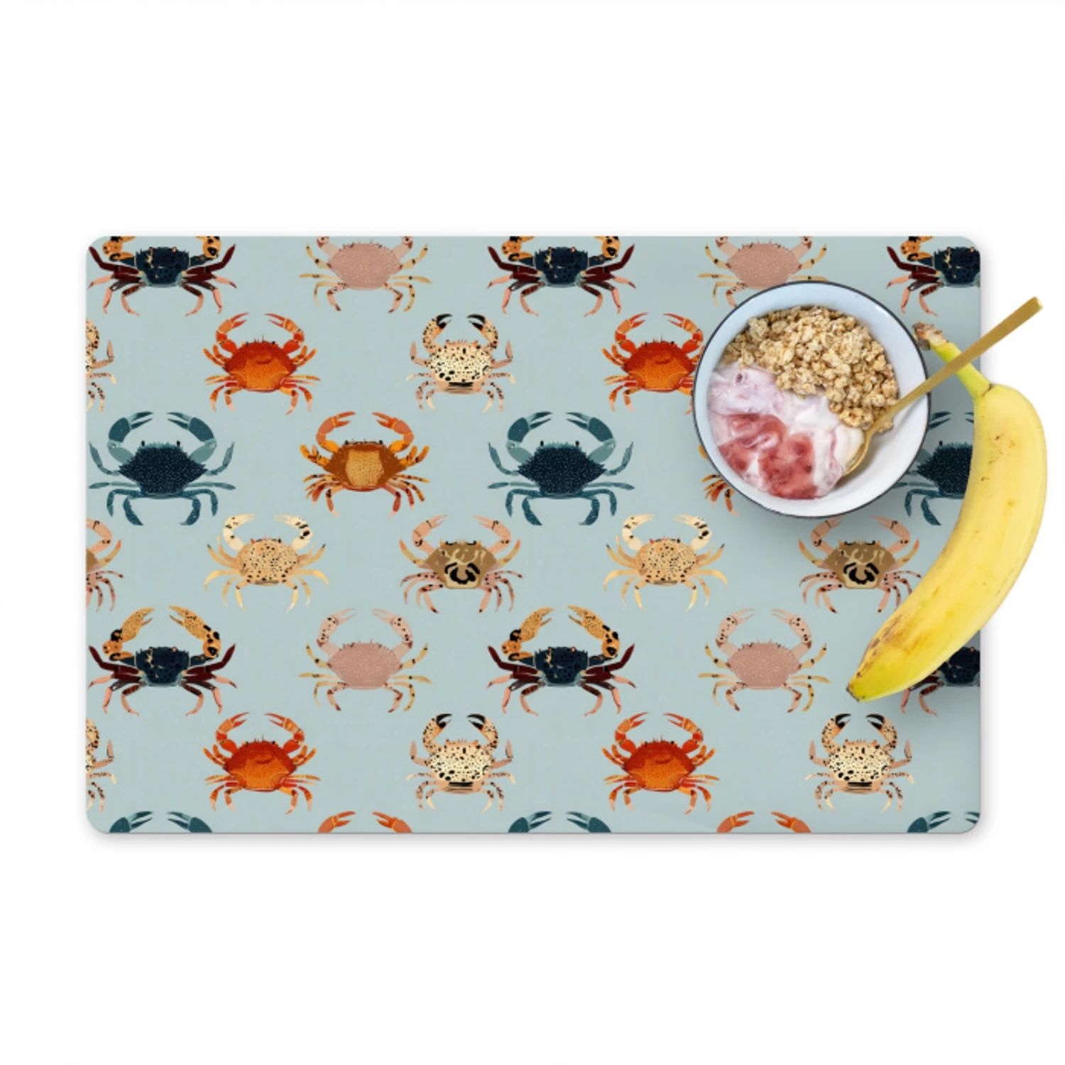 Krabben - Speels - Kleurrijk Placemat vinyl groot 368 -zzzproduct_Kitchenyeah-website