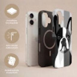 Buldog - Zwart - Abstract - Vlakken Toughcase MagSafe Apple iPhone 17 klein -USP_Lagen_DE