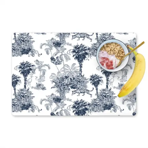 Jungle - Beplanting - Blauw Placemat vinyl groot 368 -zzzproduct_Kitchenyeah-website