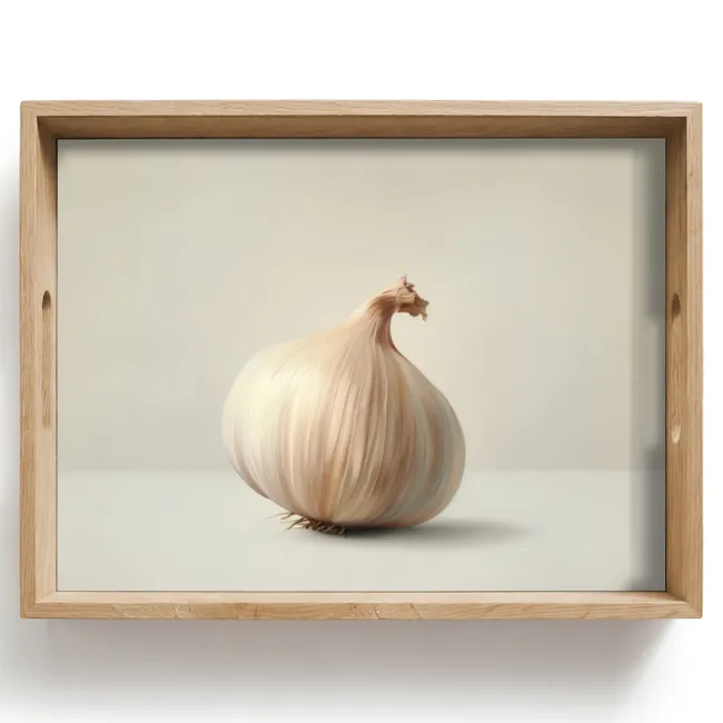 Dienblad - Knoflook - Natuurlijk - Beige