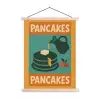 Pannenkoeken - Siroop - Illustratie - Oranje textielposter latten blank klein -3d