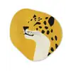 Cheetah - Illustratie - Geel Wandcirkel Organisch Plexiglas middel -3d