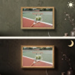 Matcha Club - Tennis - Matcha Light Box met kabel (Wandlamp) klein -sfeer3