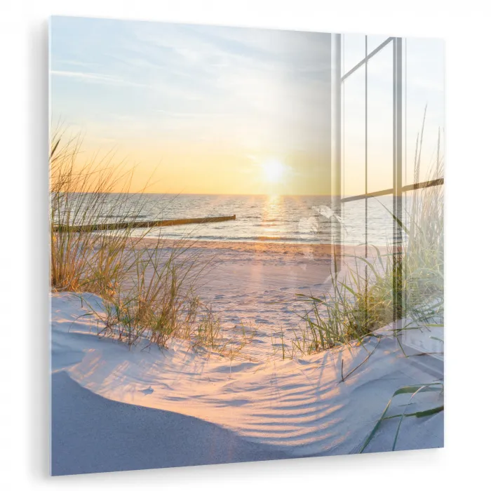 Strand - Zon - Duin - Gras - Zand - Horizon plexiglas 5mm klein -zzzproduct_nieuw