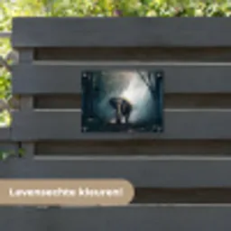 Olifant in mystiek bos tuinposter los doek klein -sfeer3