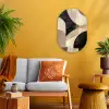Abstract - Vormen - Modern - Beige Wandcirkel Ovaal Forex klein -sfeer4