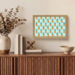 Ananas - Strepen - Groen Light Box met kabel (Tafellamp) klein 924 -sfeer2