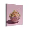 Noodles - Edelstenen - Stokjes - Roze aluminium wit klein -3d