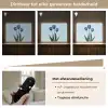 Tulpen - Blauw - Bladeren Light Box met batterij (Wandlamp) middel -USP_dimbaarNL