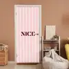 Nice - Strepen - Roze deurposter klein -sfeer1