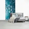 Luchtbellen - Dynamisch - Blauw fotobehang vinyl groot -slaapkamer