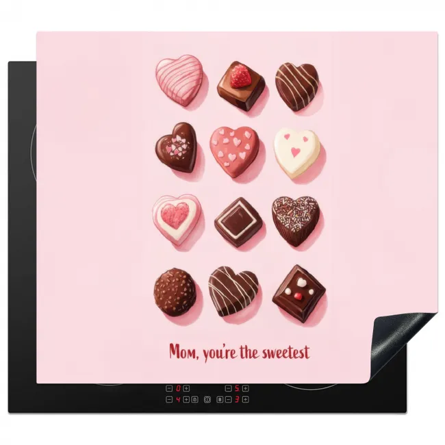 Induction hob protector - Chocolates - Heart shaped - Dearest