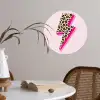 Stippen - Roze - Bliksem Wandcirkel behangsticker klein -sfeer3