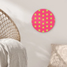 Sterren - Patroon - Roze Wandcirkel kunststof plaat 5mm dik klein 188 -sfeer5