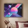 Cirkels - Vlakken - Abstract - Blauw Textielframe - compleet frame klein -sfeer1