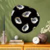 Oesters - Vissen - Blauw - Goud Wandcirkel Organisch Aluminium middel -sfeer2