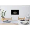 Mot - Bladachtig - Grijs Muursticker klein -eettafel