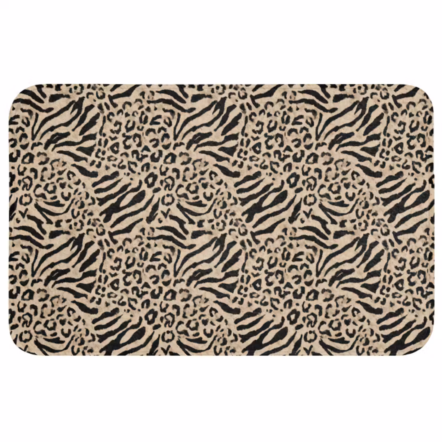 Badmat - Giraf - Zebra - Motief - Bruin