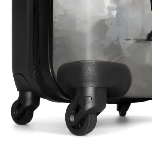 Statisch Portret van een Zwart Paard NBS - Handbagage koffer - Kinderen Unisex middel -wiel