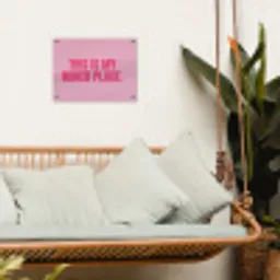 Tekst - Modern - Roze tuinposter los doek klein -sfeer7