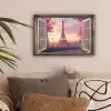 Doorkijk - Parijs - Eiffeltoren - Roze - Kersenbloesem canvas 2cm klein -sfeer1