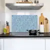 Organisch - Patroon - Blauw Inductie beschemer met haakjes klein 777 -sfeer2