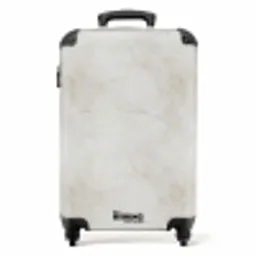 Grijs - Marmer - Aders NBS - Handbagage koffer - Volwassenen Unisex middel -productfoto_recht