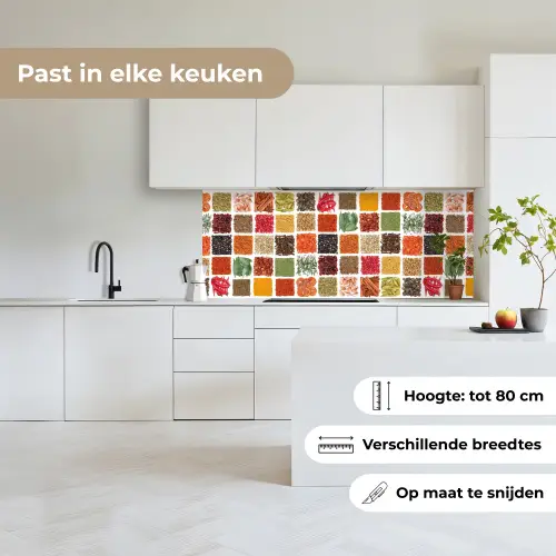 Vierkanten - Specerijen - Kruiden - Grafisch keuken achterwand 2 middel -sfeer4_NL