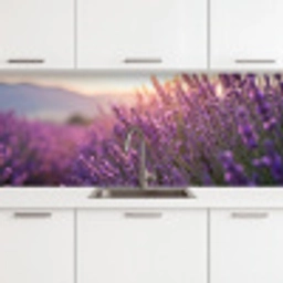 Lavendel - Paars - Zonlicht keuken achterwand 2 middel -3d