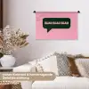 Roze - Tekstwolk - Groen - BLAH BLAH BLAH Wandkleed katoen klein -tsfeer1_DE