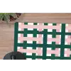 Vlechtpatroon - Groen - Roze - Grafisch muismat rubber klein 262 -closeup