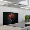 Boeket - Tulpen - Vaas - Rood keuken achterwand spatscherm klein -3d_schuin